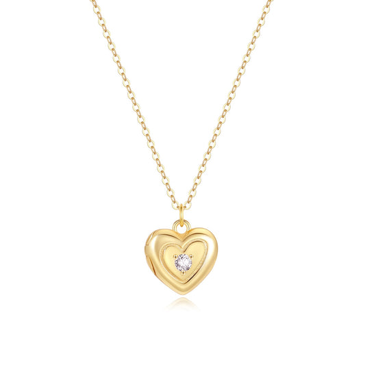 Collier médaillon coeur Isabella