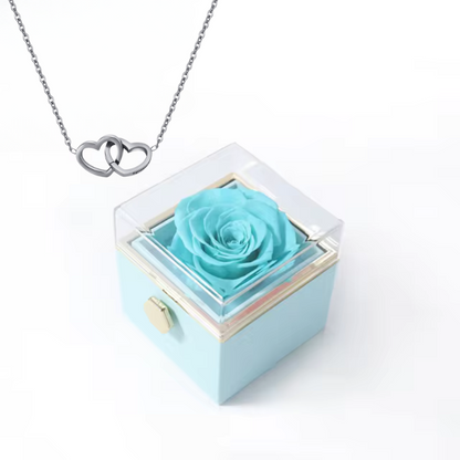 Heart Necklace Box + box Pink - Elegant love gift 
